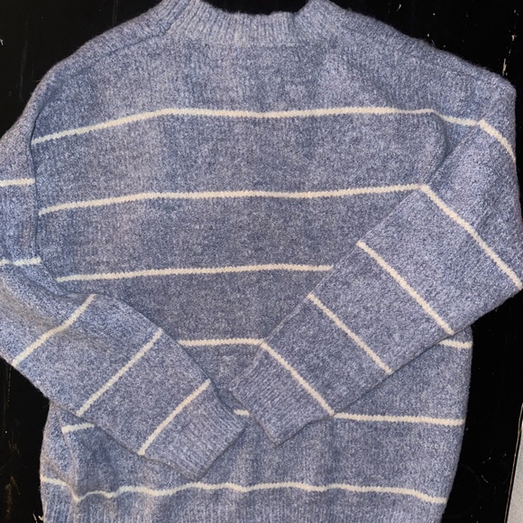 Womens Vernacular Oatmeal Striped Sweater - Picture 6 of 7